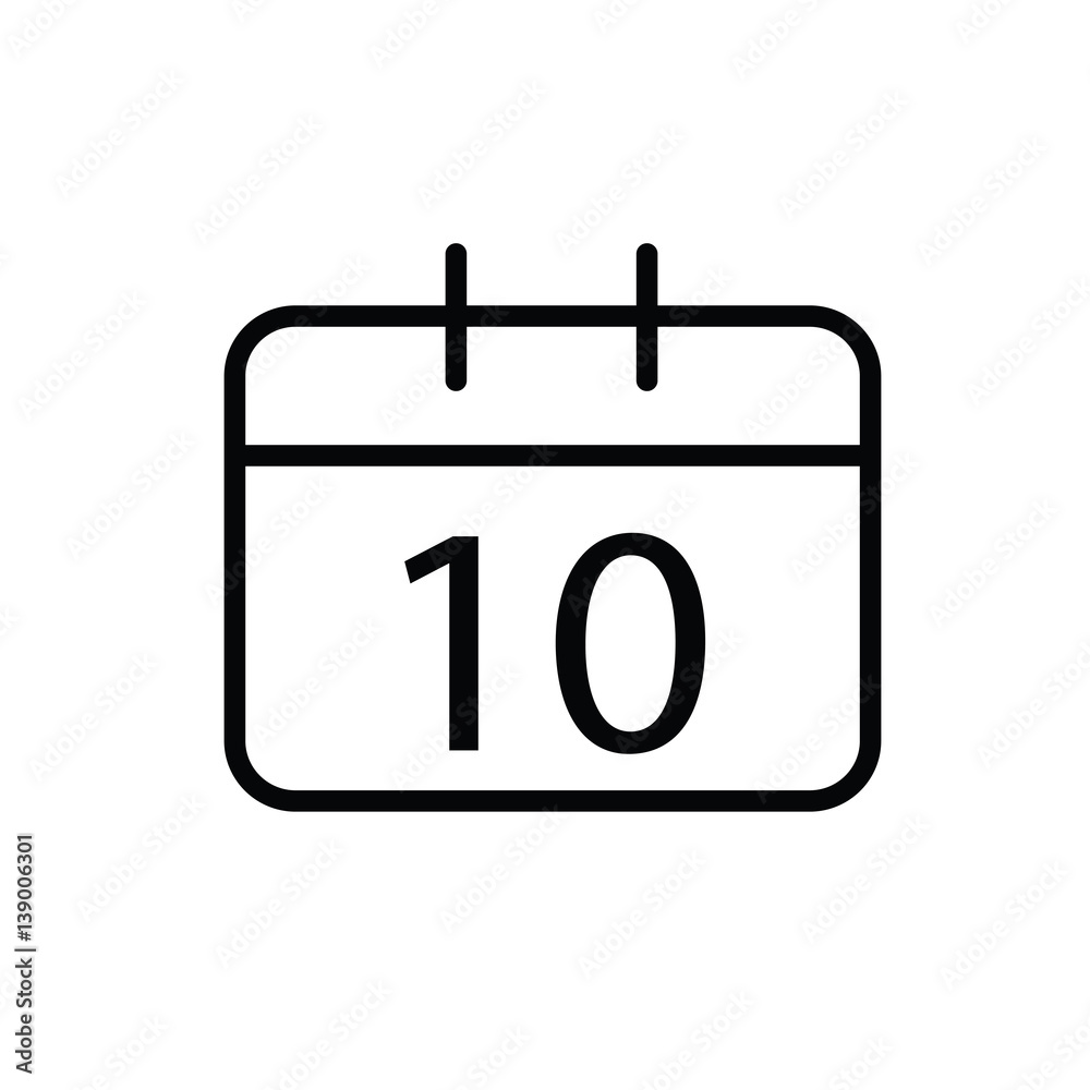 calendar icon on white background