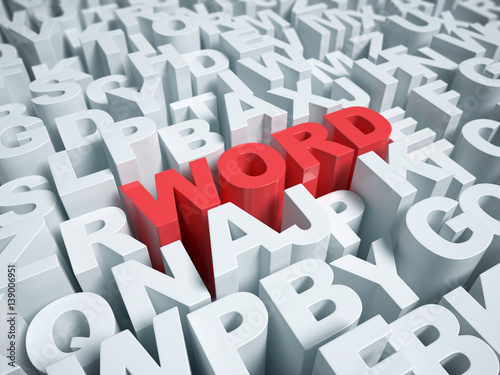 Word surrounded by randomized letters abstract 3d background © koya979