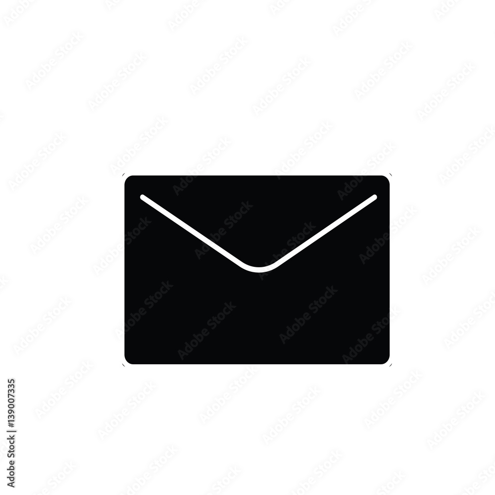 mail icon on white background mail icon on white background
