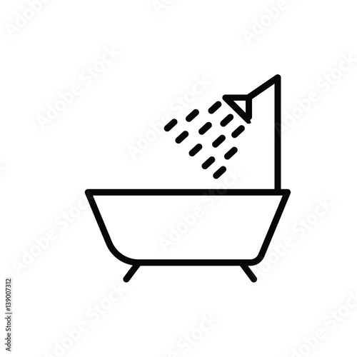 bath icon on white background