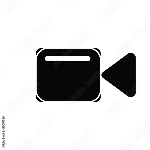 video camera icon on white background