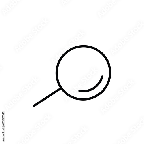 magnifier icon on white background