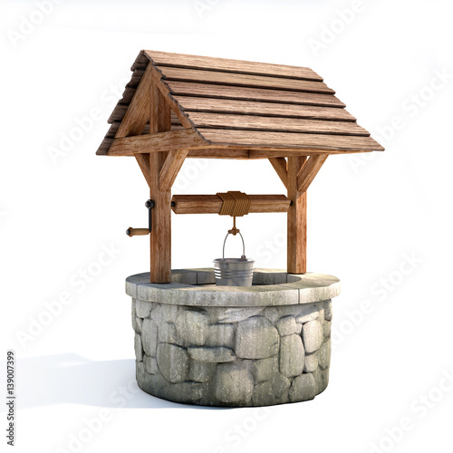 water well 3d illustration photo