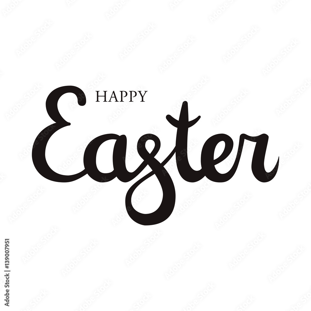 Fototapeta premium Happy Easter hand drawn.