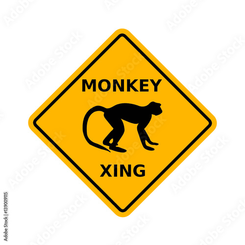 traffic sign - monkey xing