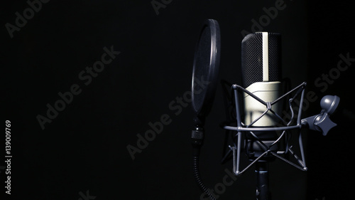Microphone in Recording Studio © digitalmagus