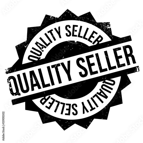 Quality Seller rubber stamp. Grunge design with dust scratches. Effects can be easily removed for a clean, crisp look. Color is easily changed.