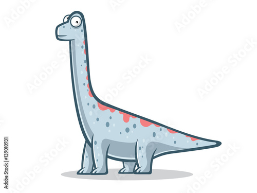 Cartoon Funny Brachiosaurus (ID: 139010931)