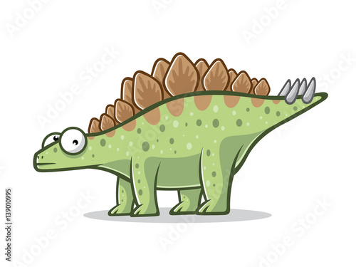Cartoon Funny Stegosaurus