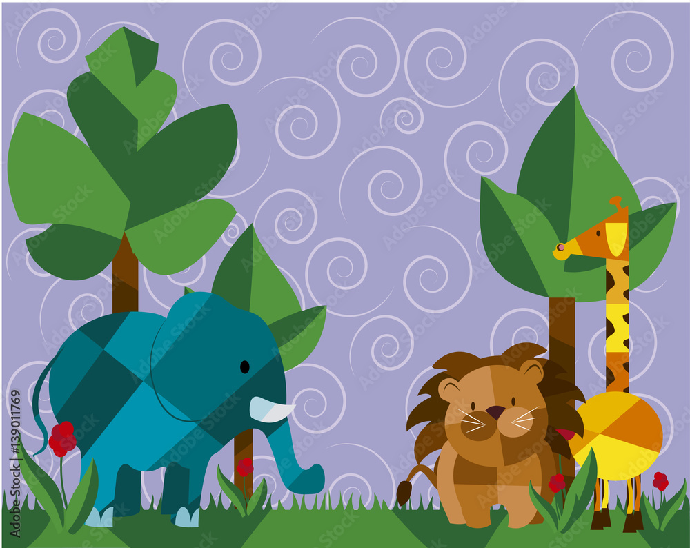 Fototapeta premium jungle animals