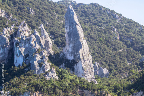 Rock on the Cala Goloritze beach, Sardinia, Italy photo