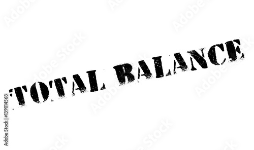 Total Balance rubber stamp. Grunge design with dust scratches. Effects can be easily removed for a clean, crisp look. Color is easily changed.