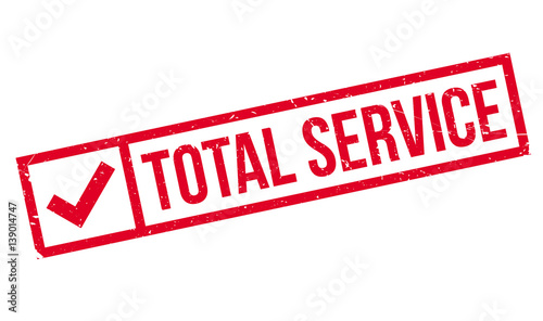 Total Service rubber stamp. Grunge design with dust scratches. Effects can be easily removed for a clean, crisp look. Color is easily changed.