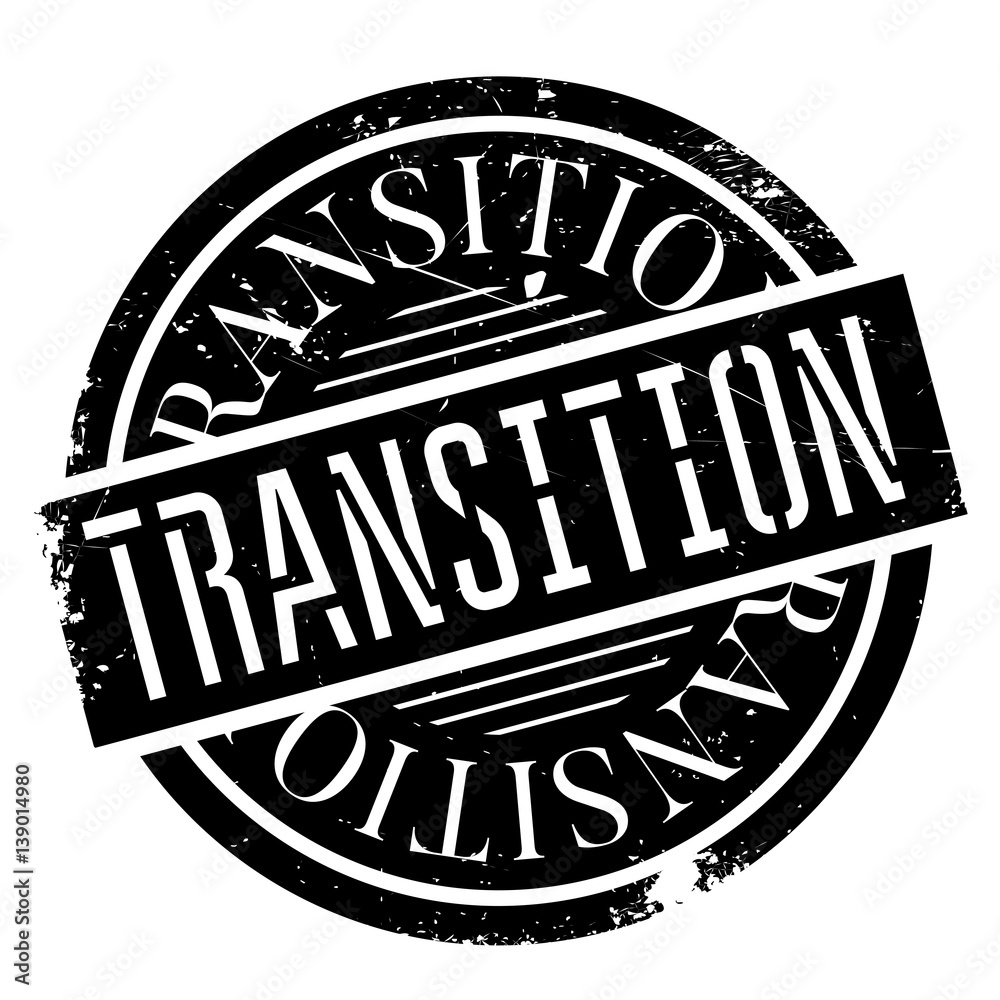 Transition rubber stamp. Grunge design with dust scratches. Effects can be easily removed for a clean, crisp look. Color is easily changed.