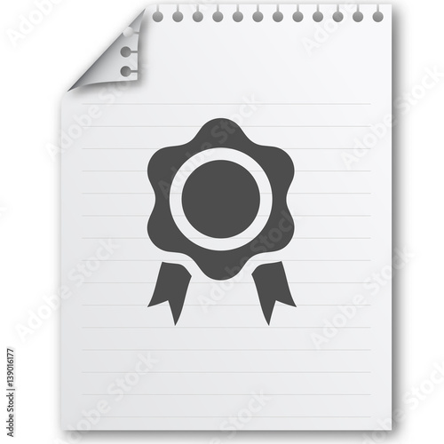 Flat paper cut style icon of seal