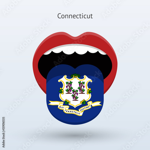 Electoral vote of Connecticut. Abstract mouth.