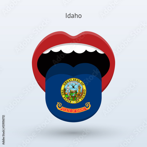 Electoral vote of Idaho. Abstract mouth.