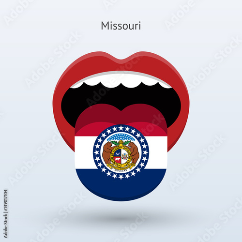 Electoral vote of Missouri. Abstract mouth.