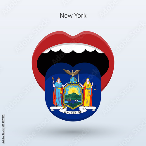 Electoral vote of New York. Abstract mouth.