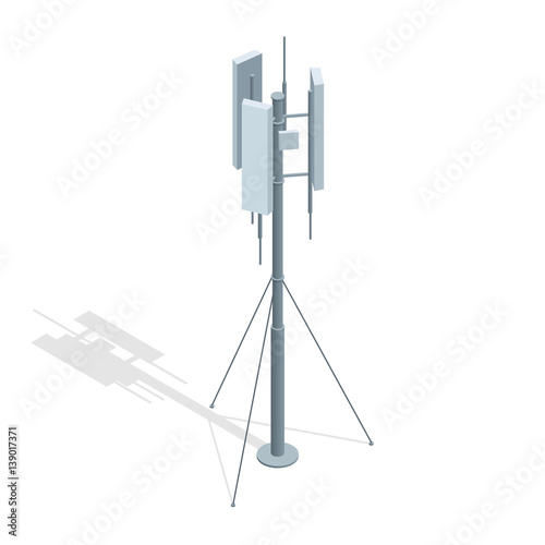 Fotomurale Isometric Telecommunications towers
