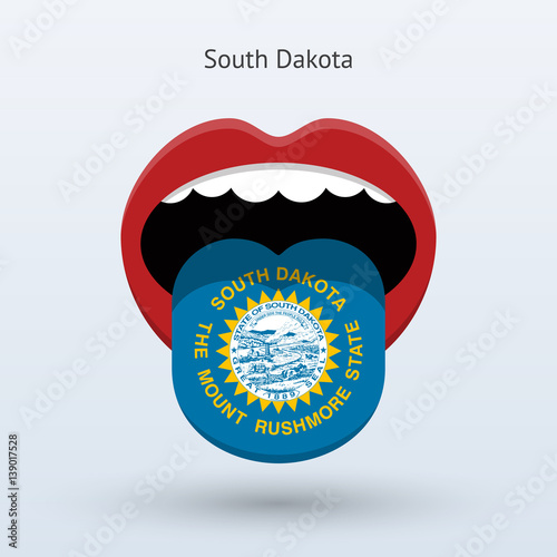 Electoral vote of South Dakota. Abstract mouth.
