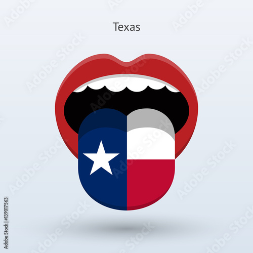 Electoral vote of Texas. Abstract mouth.