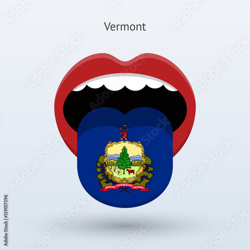 Electoral vote of Vermont. Abstract mouth.