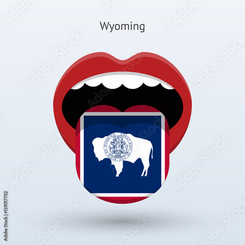 Electoral vote of Wyoming. Abstract mouth.