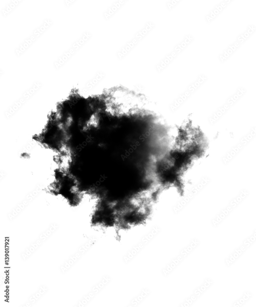 Cloud Black on White background