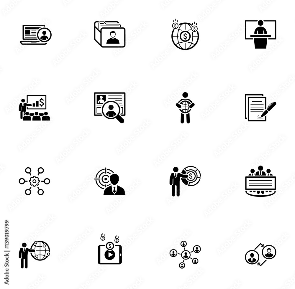 Business and Finances Icons Set. Flat Design. Business and Finances Icons Set. Flat Design.