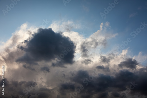 Natural background: dramatic stormy sky