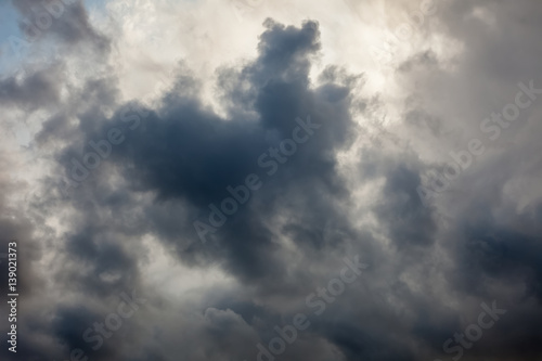 Natural background: dramatic stormy sky