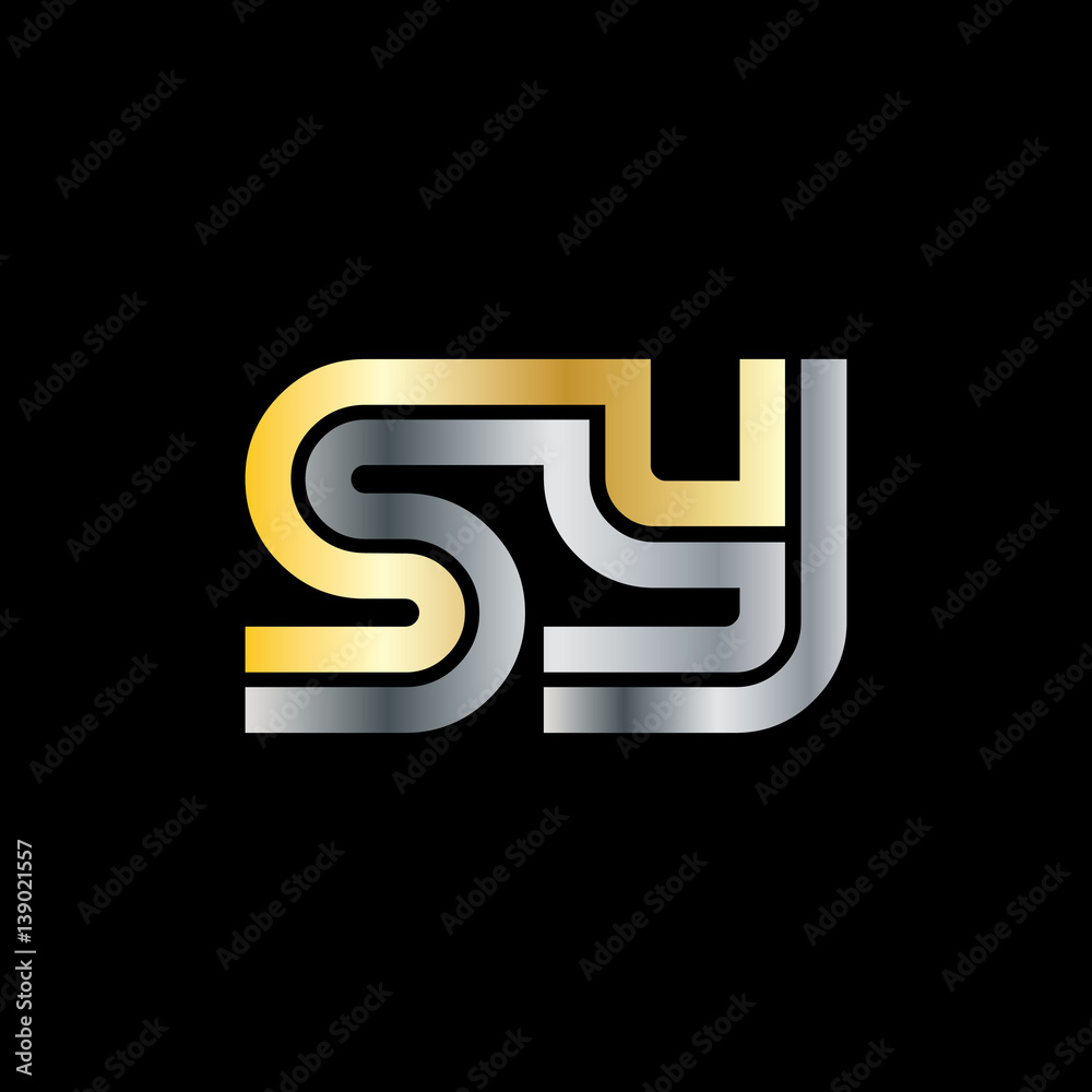Initial Letter SY Linked Design Logo Initial Letter SY Linked Design Logo