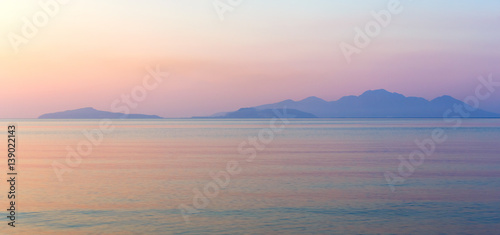 Sunrise over med sea  Kos  Greece