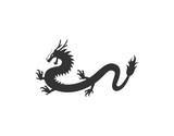 Dragon logo, dragon vector, gold, silhouette