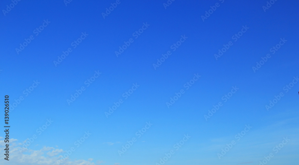Clear blue sky for background