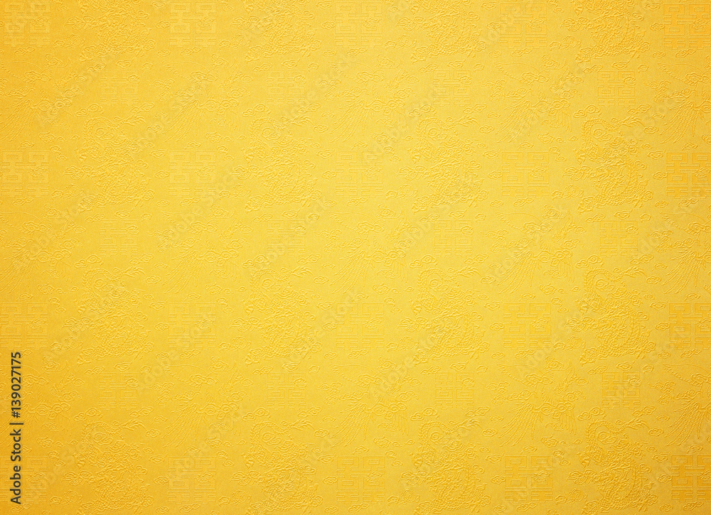 Chinese dragon on yellow paper background Chinese dragon on yellow paper background