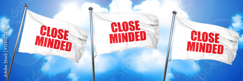 Fotografie close minded, 3D rendering, triple flags