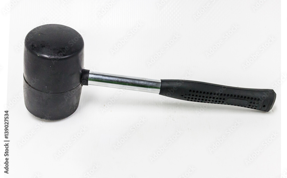 Hammer rubber on white background Hammer rubber on white background