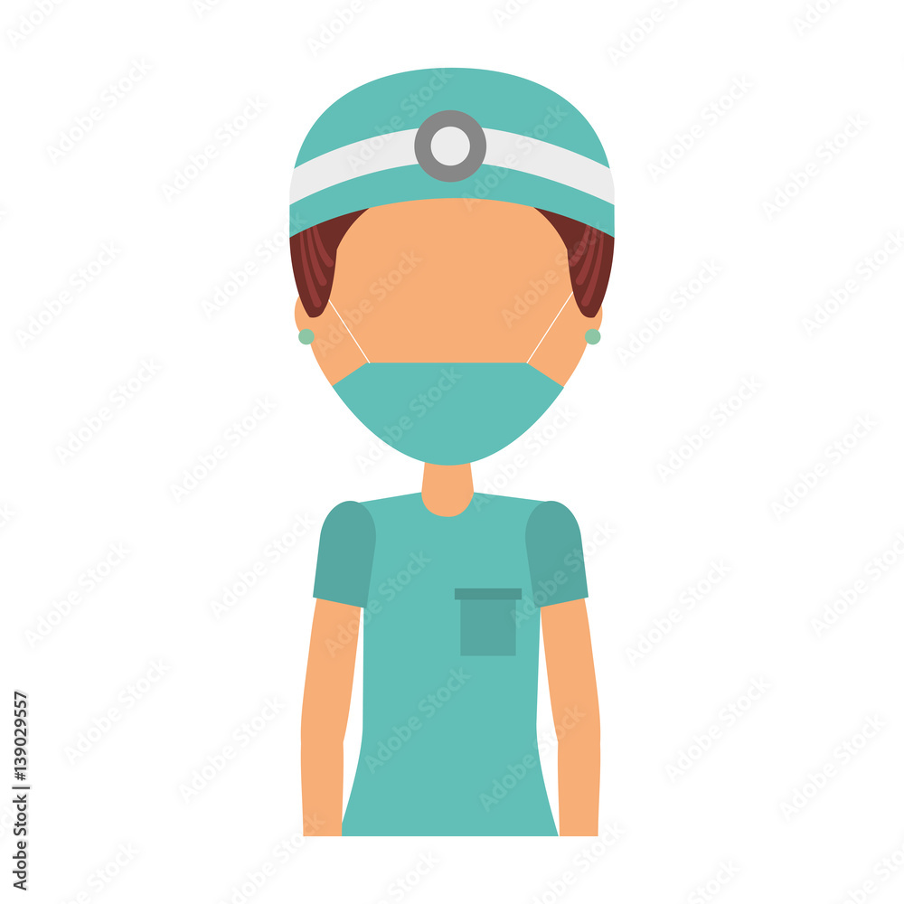 professional surgeon avatar character vector illustration design