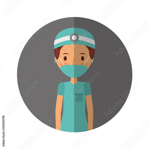 professional surgeon avatar character vector illustration design