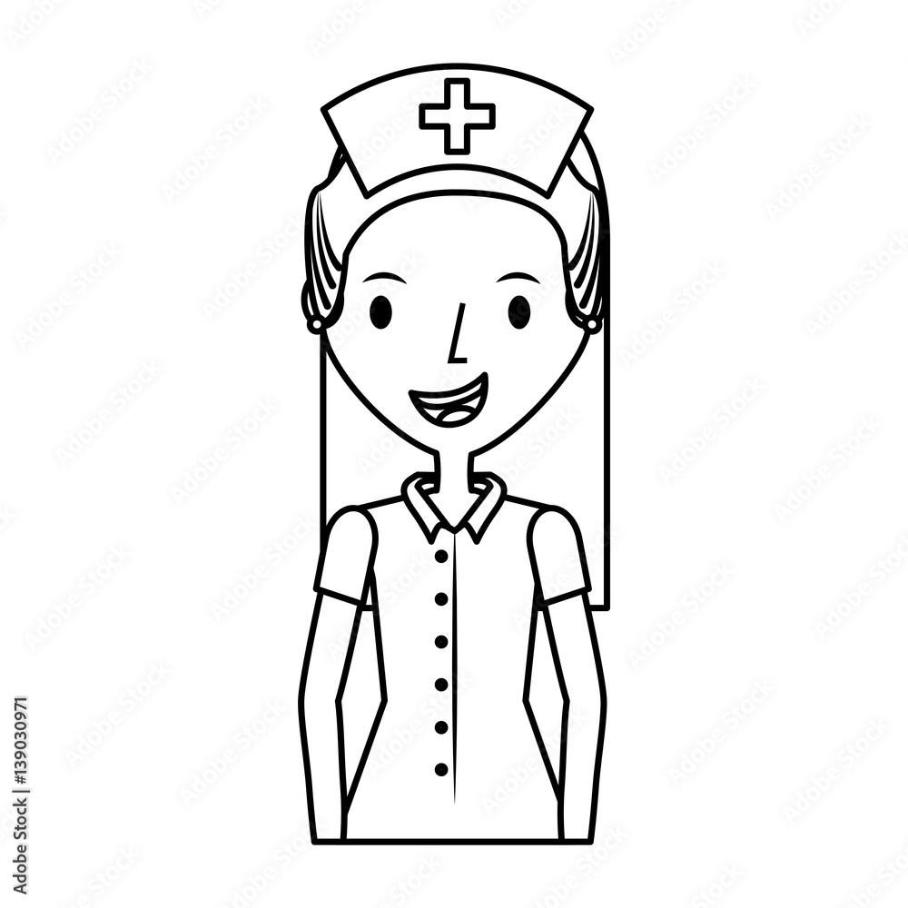 cute nurse avatar character vector illustration design cute nurse avatar character vector illustration design