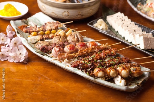 assorted grilled skewers 
