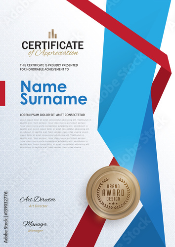 certificate template with clean and modern pattern,diploma,Vector illustration