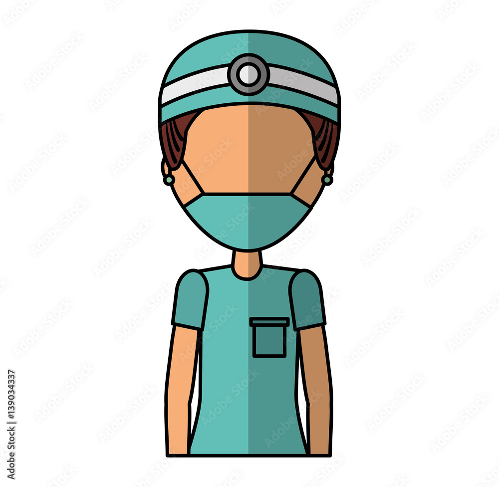 professional surgeon avatar character vector illustration design