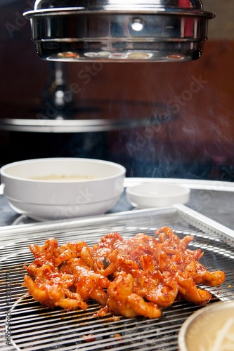 dakbal is korean style pub food Spicy chicken feet photo