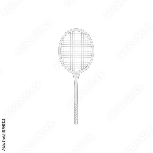 Tennis racket in retro design 