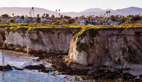 Beach Town on a Cliff