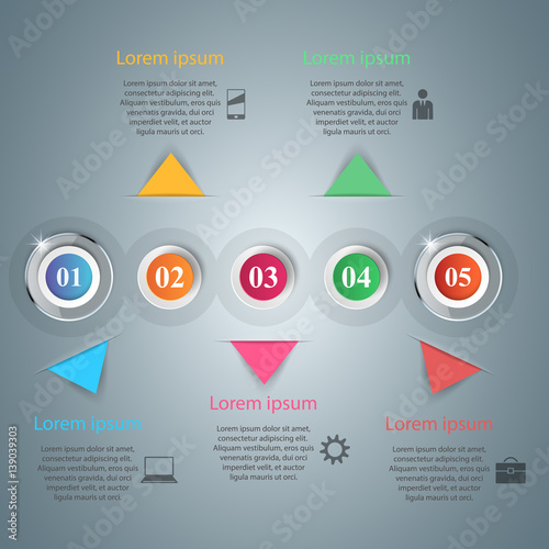 Abstract 3D digital illustration Infographic.