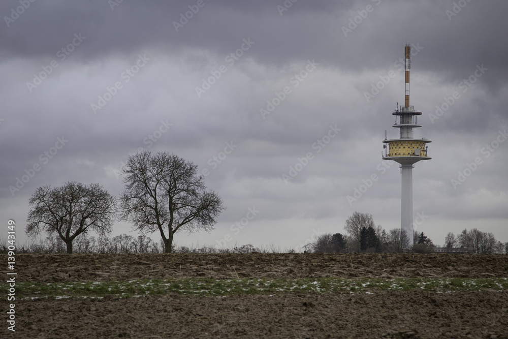 Obraz premium Fernsehturm in Rheinhessen